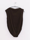 BASERANGE 25 Early Spring Organic Cotton Large Neckline Irregular Vest BAS-TOTUT-RC-SU25-FOVEA